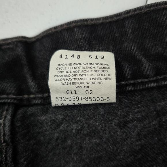 Vintage Levi's 550 relaxed‎ tapered 20 jeans USA black 90's womens 5713 - Picture 10 of 12